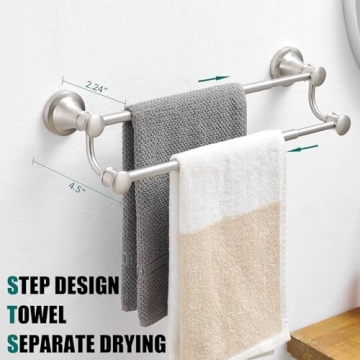 Adjustable Stainless Steel Towel Bar for Modern Bathrooms