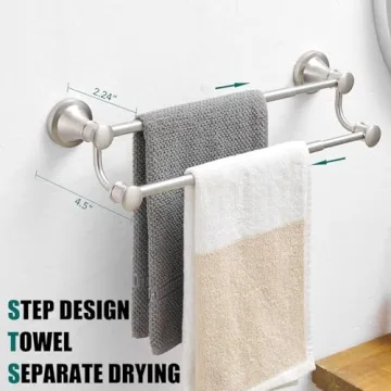 Adjustable Stainless Steel Towel Bar for Modern Bathrooms
