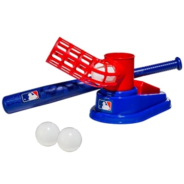 Franklin Sports Kids Baseball Pitching Machine - Pop A Pitch Baseball Batting Machine with Youth Bat...