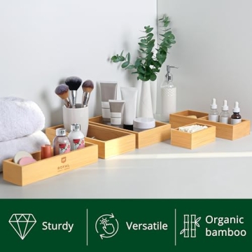 Luxury Bamboo Tea Storage Chest Organizer 5-Box Set