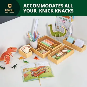 Luxury Bamboo Tea Storage Chest Organizer 5-Box Set