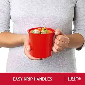 Sistema Microwave Soup Mug with Lid and Steam Release Vent