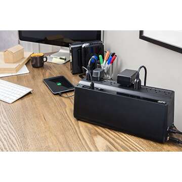 APC UPS BE850M2, 850VA UPS Battery Backup & Surge Protector, Backup Battery Uninterruptible Power Supply with (2) USB Charging Ports, APC Back-UPS Series