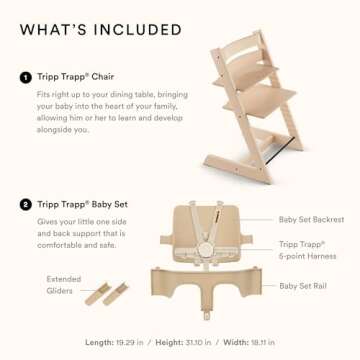Stokke Tripp Trapp High Chair 2 Natural Adjustable Ergonomic