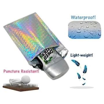 Holographic Bubble Mailers for Eye-Catching Shipping Solutions