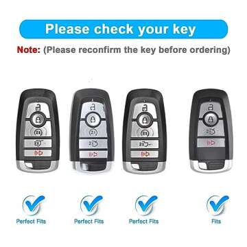 XIYANG TRADE for for Ford Key Fob Cover with Keychain,Key Case Shell Protector Holder for Ford Explo...