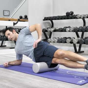 OPTP Silver AXIS Foam Roller, Moderate Density for Sports Medicine, Physical Therapy, Pilates, Yoga ...