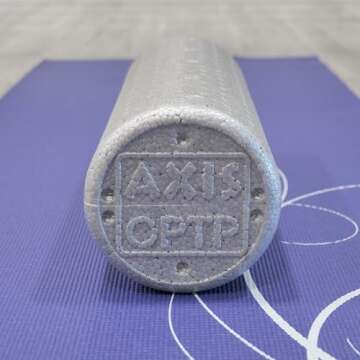 OPTP Silver AXIS Foam Roller, Moderate Density for Sports Medicine, Physical Therapy, Pilates, Yoga - Myofascial Release on Trigger Points (Silver Moderate Density, 18" x 6" Round)