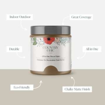 Chalk Style Paint - for Furniture, Home Decor, Crafts - Eco-Friendly - All-in-One - No Wax Needed (D...