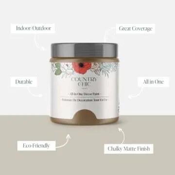 Chalk Style Paint - for Furniture, Home Decor, Crafts - Eco-Friendly - All-in-One - No Wax Needed (D...