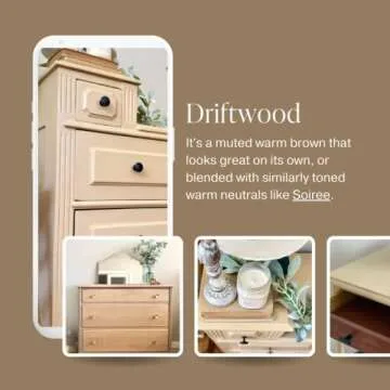 Chalk Style Paint - for Furniture, Home Decor, Crafts - Eco-Friendly - All-in-One - No Wax Needed (Driftwood [Brown], Sample (4 oz))