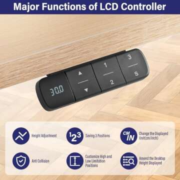 TOPSKY Dual Motor Electric Adjustable Standing Computer Desk for Home and Office (Black Frame only)