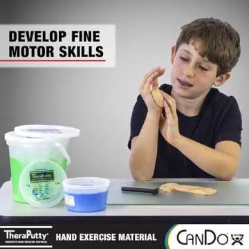 CanDo Theraputty Plus Hand Exercise Putty for Rehabilitation, Exercises, Hand Therapy, Hand Strengthening, Stress Relief - Tan 2 oz XX-Soft