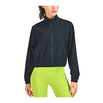 Altiland Women's Athletic Running Yoga Zip Up Cropped Jacket - Stylish & Functional