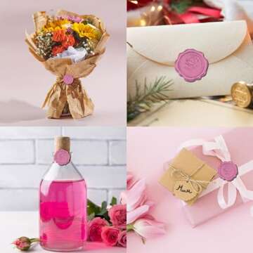 CRASPIRE 100pcs Sea Shell Wax Seal Stickers White Seashell Adhesive Envelope Sealing Stickers Ocean Vintage Decoration Stickers for Wedding Invitation Envelope Decor Birthday Party Craft Scrapbook DIY