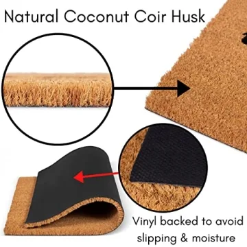 Funny Coir Doormat with PVC Backing for Entryway Style