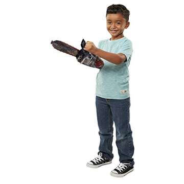 16" Bloody Rusty Electric Chainsaw - Battery Operated Chainsaw Massacre Role Play Accessory with Motion & Sound Effects for Halloween Cosplay Prop, Decorations