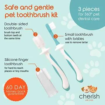 Cherish Pet Care Dog Tooth Brushing Kit for Small Dogs