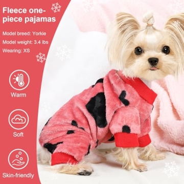 Fleece Dog Sweaters for Small Dogs - Cozy Winter Pajamas