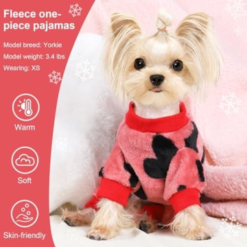 Fleece Dog Sweaters for Small Dogs - Cozy Winter Pajamas
