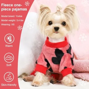 Fleece Dog Sweaters for Small Dogs - Cozy Winter Pajamas