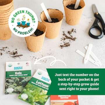 Back to the Roots Organic Heirloom Seeds - 30ct Seed Kit