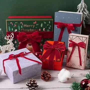 Ewaymado Coffee Velvet Ribbon 1/4 Inch x 20Yd,Great for Gift Wrapping,Hair Bows,Christmas,Wedding Party Decoration(1/4" Coffee)