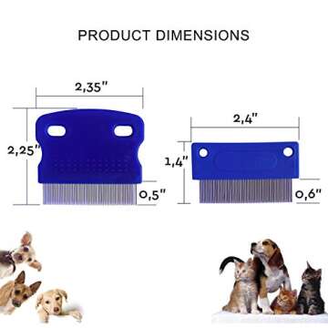 zYoung Tear Stain Remover Dog Grooming Comb - Gently Removes Mucus, Crust, and Eye Stains for Pets