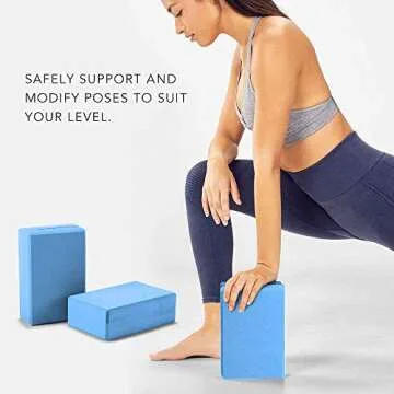 NORYER Yoga Block 2 Pcs High Density EVA Foam Yoga Brick Blocks for Yoga/Pilates/Meditation, Non-Slip Surface for Improve Stretching and Aid Balance and Flexibility (Gray)