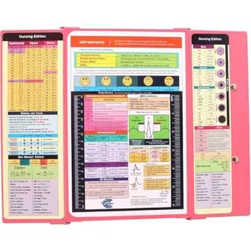 Nursing Clipboard with Nursing and Medical Edition Cheat Sheets 3 Layers Aluminum Foldable Nurse Clipboard Nursing Student Essentials - Foldable Clipboard Nursing Nursing School Essentials