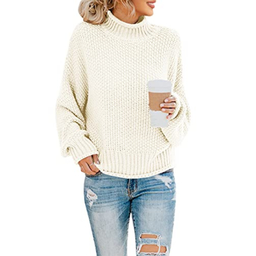 Shop Saodimallsu Women’s Turtleneck Pullover Sweater