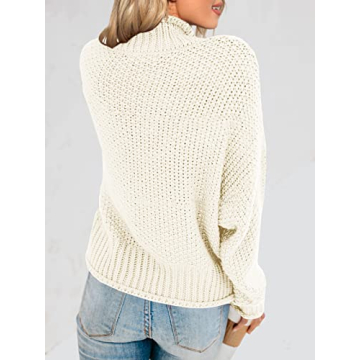 Shop Saodimallsu Women’s Turtleneck Pullover Sweater