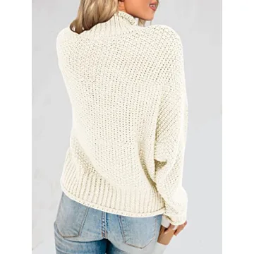 Shop Saodimallsu Women’s Turtleneck Pullover Sweater