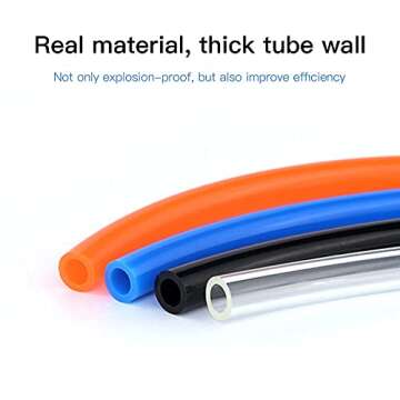 Quickun Pneumatic Tubing 1/8" PU Tube 32.8ft Air Hose