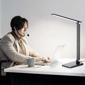 LED Desk Lamp USB Charging 3 Dimmable Levels Eye Protection