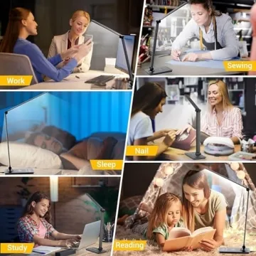 LED Desk Lamp USB Charging 3 Dimmable Levels Eye Protection