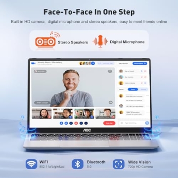 High Performance AOC 15.6" Laptop with Intel Quad-Core