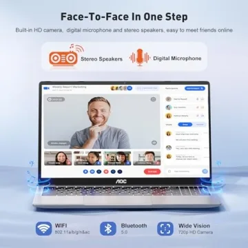High Performance AOC 15.6" Laptop with Intel Quad-Core
