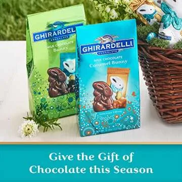 Delicious GHIRARDELLI Milk Chocolate Caramel Bunnies 4.14 OZ