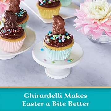 GHIRARDELLI Milk Chocolate Caramel Bunnies, Bunny Shaped Chocolate with Caramel, 4.14 OZ Bag
