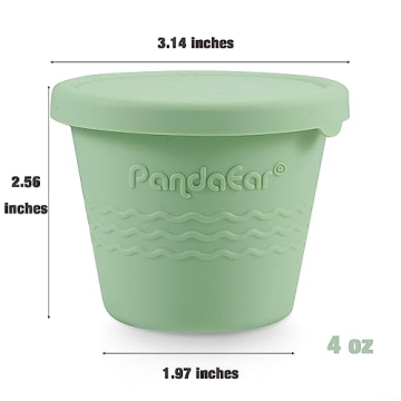 PandaEar Silicone Baby Food Storage Containers - 12 Pack