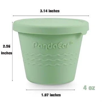 PandaEar Silicone Baby Food Storage Containers - 12 Pack