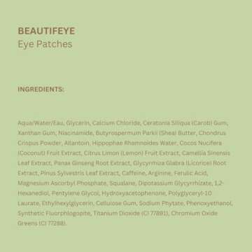 Pixi BeautifEYE Hydrogel Under-Eye Patches | Refreshing Eye Patches For Dark Circles | Brighten & Hydrate Under Eyes | 30 Pairs / 60 Patches