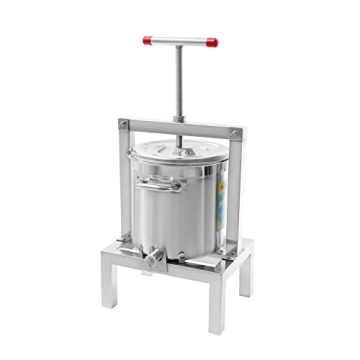 Fetcoi Fruit Press - Heavy Duty 2.6 Gal Stainless Steel Cider & Wine Maker