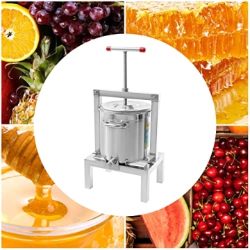 Fetcoi Fruit Press Cider Press 2.6 Gal Heavy Duty Stainless Steel