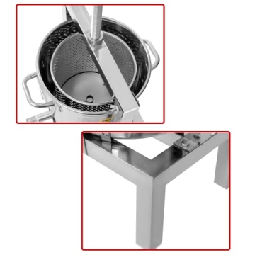 Fetcoi Fruit Press Cider Press 2.6 Gal Heavy Duty Stainless Steel