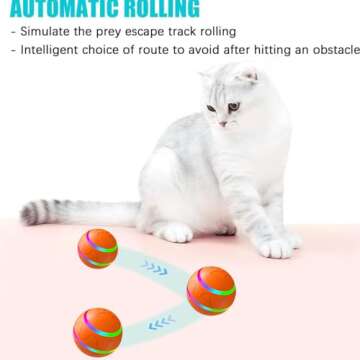 Jiggle Ball For Dogs, Jiggle Ball Dog Toy, Jiggle Ball For Cats, Interactive Dog Toy Ball, Auto Rolling Ball For Dog, Self Rolling Ball Dog Toy For Outdoor Cats Dogs To Stimulate Hunting (2 PCS)