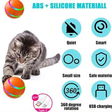 Jiggle Ball For Dogs, Jiggle Ball Dog Toy, Jiggle Ball For Cats, Interactive Dog Toy Ball, Auto Rolling Ball For Dog, Self Rolling Ball Dog Toy For Outdoor Cats Dogs To Stimulate Hunting (2 PCS)