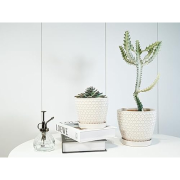 Docrin Ceramic Plant Pots Set: Versatile Indoor Planters