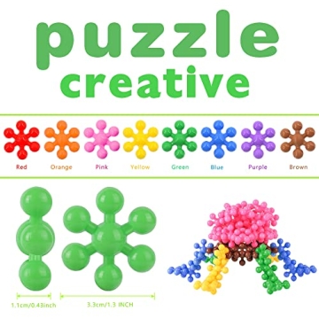 KASHIAOTE 250-Piece Colorful Building Blocks for Kids